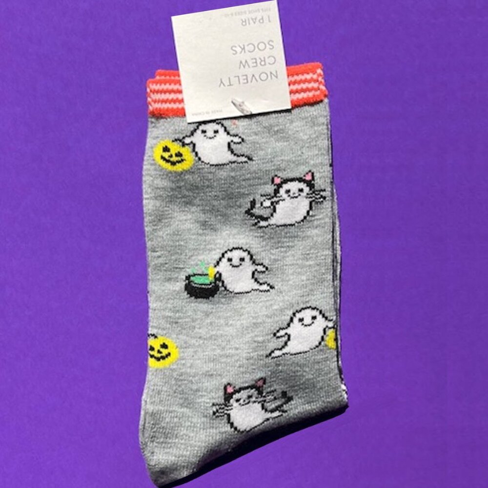 Cute Ghost Halloween Socks - Picture 4 of 4